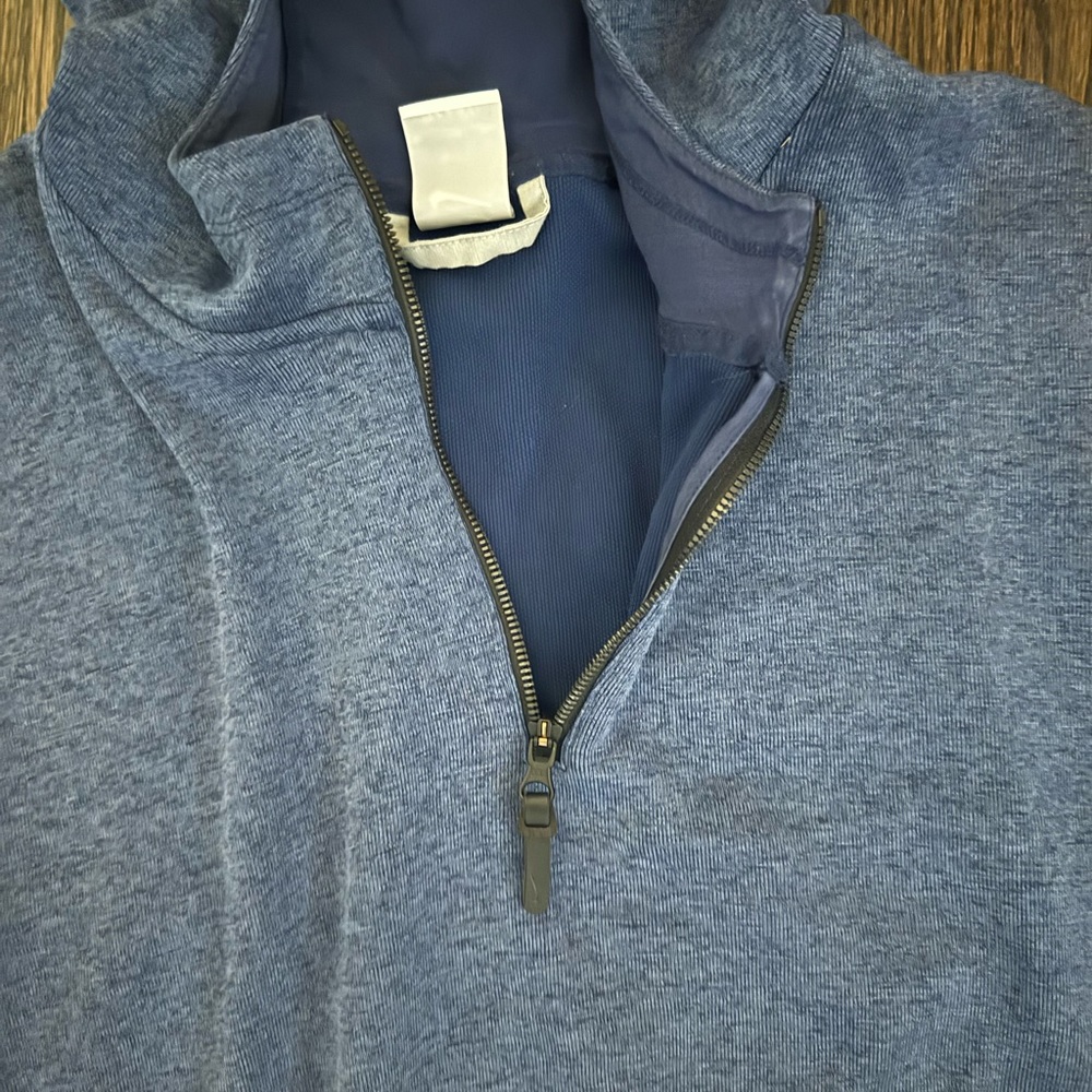 Nike Men's Heathered Blue Quarter-Zip Sweater